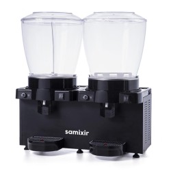 Samixir SM44 Panaromik Analog Twin Soğuk İçecek Dispenseri, 22+22 L, Fıskiyeli ve Karıştırıcılı, Siyah - Samixir (1)