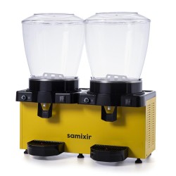 Samixir MM44.AY Panaromik Analog Twin Soğuk İçecek Dispenseri, 22+22 L, Karıştırıcılı, Sarı - Thumbnail