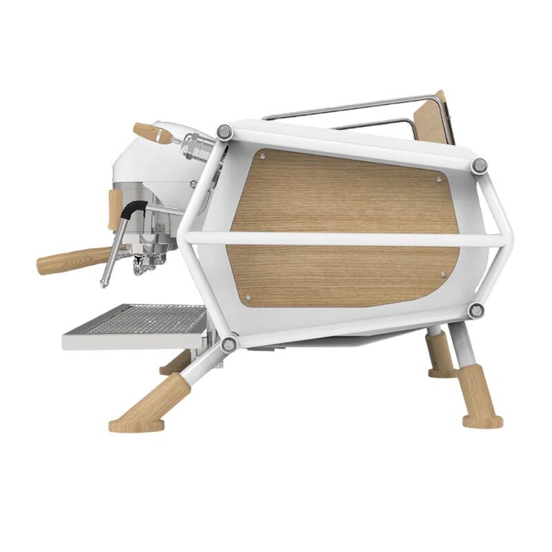 Sanremo Cafe Racer Custom Tam Otomatik Espresso Kahve Makinesi, 2 Gruplu, Beyaz-Ahşap - Sanremo