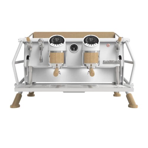 Sanremo Cafe Racer Custom Tam Otomatik Espresso Kahve Makinesi, 2 Gruplu, Beyaz-Ahşap - Sanremo (1)