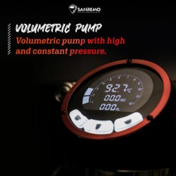 Sanremo Racer Naked Naked Multibiboiler آلة تحضير قهوة الإسبريسو الأوتوماتيكية بالكامل، مجموعتان، أسود-أحمر - 5