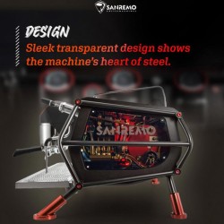Sanremo Racer Naked Multiboiler Полностью автоматическая кофемашина эспрессо, 2 группы, черно-красный - 4