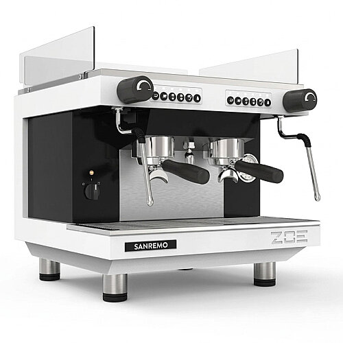 Sanremo Zoe Compact SED Tam Otomatik Espresso Kahve Makinesi, 2 Gruplu, Siyah-Beyaz - 1