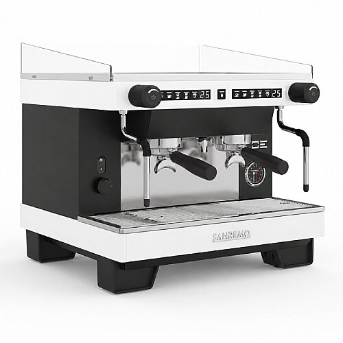 Sanremo Zoe Compact SED Tam Otomatik Espresso Kahve Makinesi, 2 Gruplu, Siyah-Beyaz - 1
