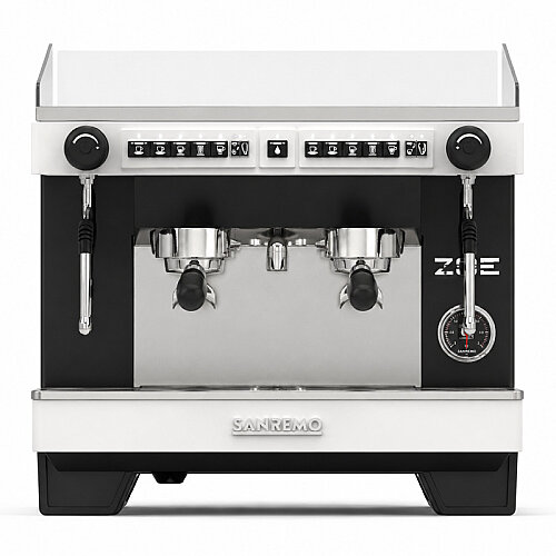 Sanremo Zoe Compact SED Tam Otomatik Espresso Kahve Makinesi, 2 Gruplu, Siyah-Beyaz - 2
