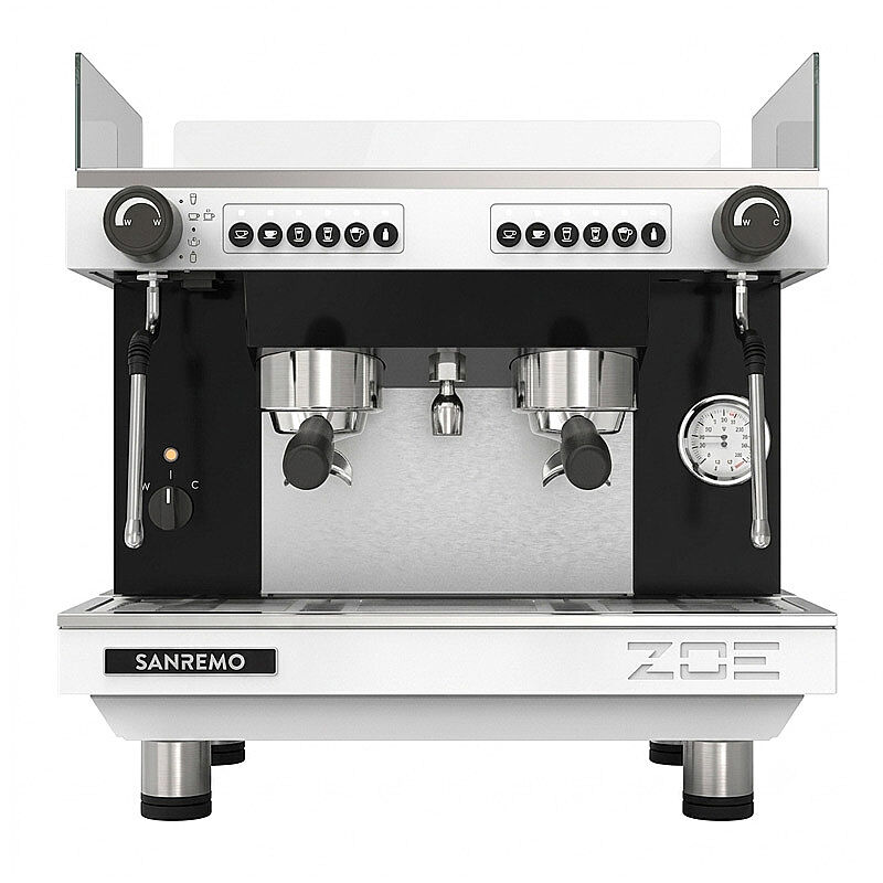 Sanremo Zoe Compact SED Tam Otomatik Espresso Kahve Makinesi, 2 Gruplu, Siyah-Beyaz - Sanremo