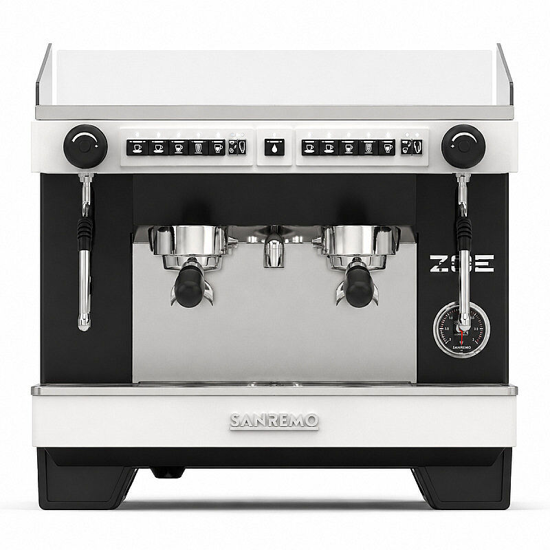 Sanremo Zoe Compact SED Tam Otomatik Espresso Kahve Makinesi, 2 Gruplu, Siyah-Beyaz - Sanremo