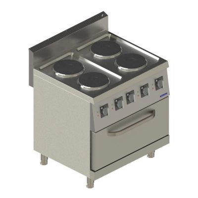 Seamac 700 Seri SEKO870 4 Gözlü Kuzineli Ocak, 80x70x85 cm, Elektrikli - 1
