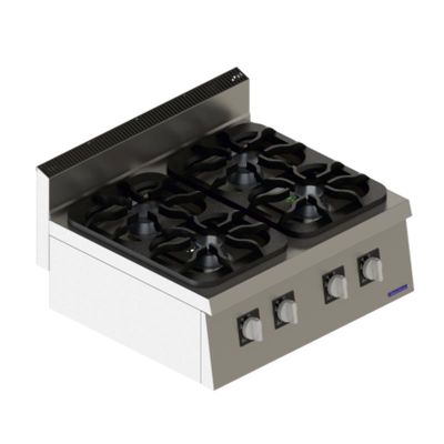 Seamac 700 Seri SGO870 4 Gözlü Ocak, 80x70x30 cm, Doğalgazlı - 1