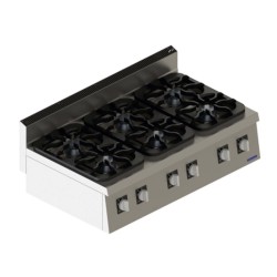Seamac 700 Series SGO1270 6 Burner Hob, 120x70x30 cm, Natural Gas - Seamac