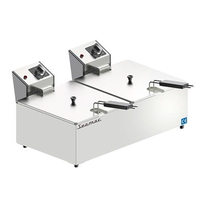 Seamac FRE16 Çift Kapaklı Fritöz, 8+8 L, Elektrikli - 1