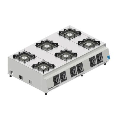 Seamac OG6.LPG Altı Gözlü Set Üstü Ocak, 20x20 cm, LPG - 1