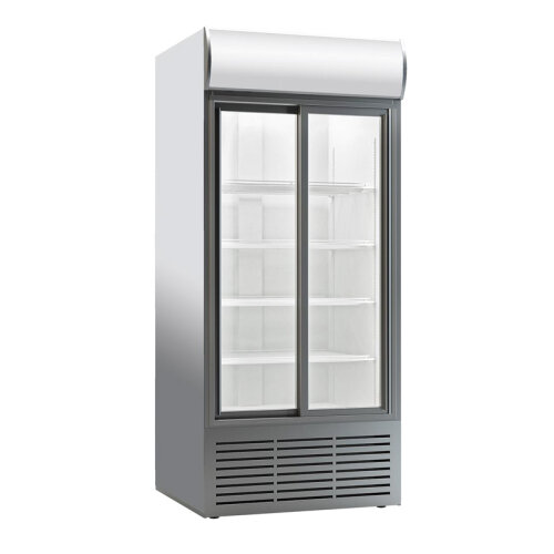 Şenocak S 900 SC DD Çift Sürgü Kapılı Kanopili Dik Tip Şişe Soğutucu Dolap, 852 L, Gri - Şenocak