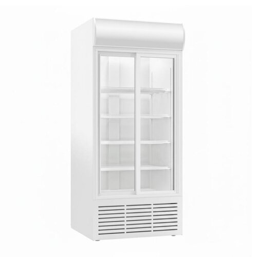 Şenocak S 900 SC DD Double Sliding Door Canopied Upright Bottle Cooler Cabinet, 852 L, White - Şenocak