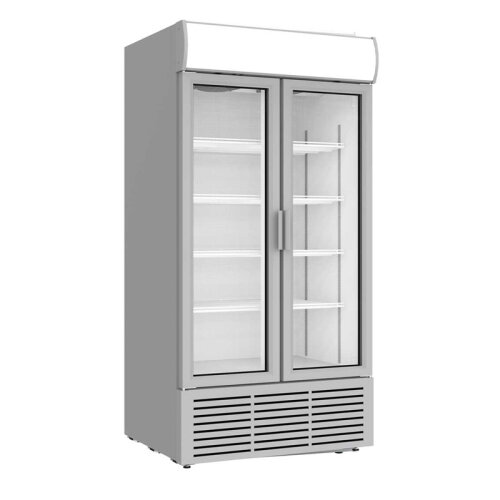 Şenocak S 900 TD Çift Kapılı Kanopili Dik Tip Şişe Soğutucu Dolap, 962 L, Gri - Şenocak
