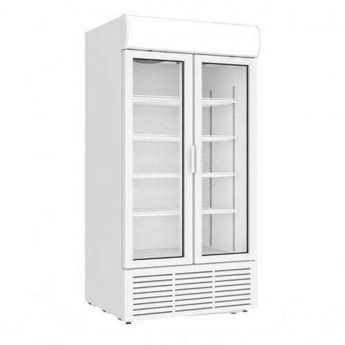 Şenocak S 900 TD Double Door Canopied Upright Bottle Cooler Cabinet, 962 L, White - Şenocak