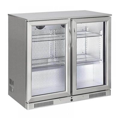 Senox SBC-250 Bar Arkası Şişe Soğutucu Dolap, 2 Kapılı, 238 L, Krom - 1