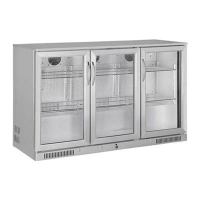Senox SBCS-350 Bar Arkası Şişe Soğutucu Dolap, 3 Sürgülü Kapılı, 338 L, Krom - 1