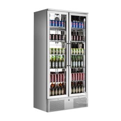 Senox KSC-458 Upright Bottle Cooler Cabinet, 2 Doors, 458 L, Chrome - Senox