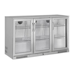 Senox SBC-350 Behind Bar Bottle Cooler Cabinet, 3 Doors, 338 L, Chrome - Senox