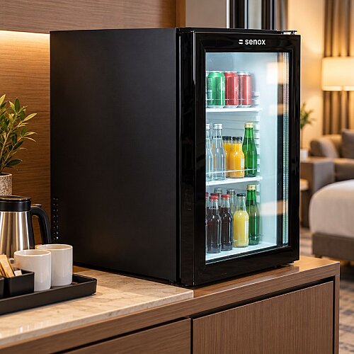 Senox SNX-35SC Glass Door Minibar Refrigerator, 35 L, Black - Senox (1)