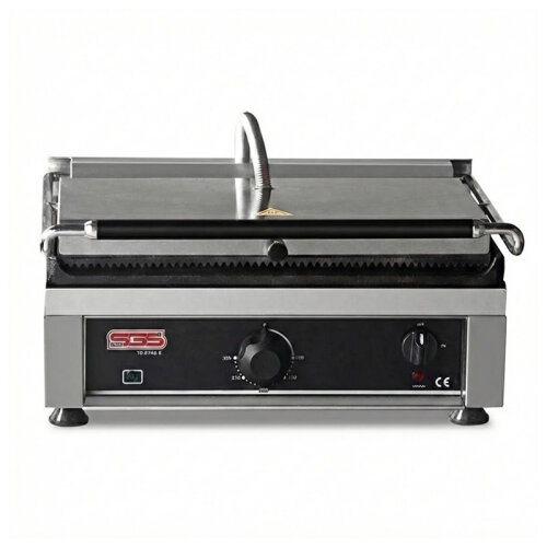 SGS TG 2735 E/G Alt Düz Üst Girintili Tost Makinesi, Tek Kapaklı, Elektrikli - SGS