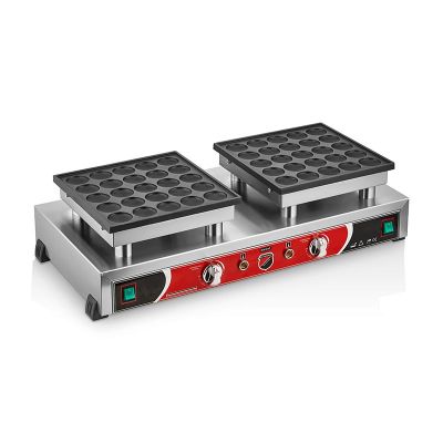 SilverInox B13 Yuvarlak Bubble Waffle Makinesi, Çiftli, Elektrikli - 1