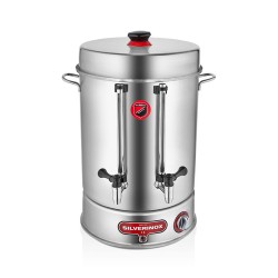 ماكينة تحضير الشاي SilverInox 2010، حنفية معدنية ملتوية، سعة 60 كوب، 7 لتر - SilverInox