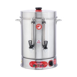 SilverInox 2032 Tea Maker with Warning, Metal Faucet, 80 Cup Capacity, 9 L - SilverInox