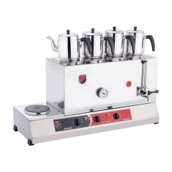 SilverInox 2083 85 Model Welded Coffee Set, 4 Teapot, 58 L, Electric - SilverInox