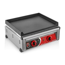 SilverInox 2150-DZ شواية مسطحة من الحديد الزهر المسطح، 50 سم، كهربائية - SilverInox