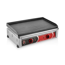 SilverInox 2151-DZ شواية مسطحة من الحديد الزهر المسطح، 70 سم، كهربائية - SilverInox