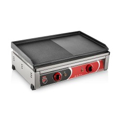 SilverInox 2151 شواية من الحديد الزهر شبه المموج، 70 سم، كهربائية - SilverInox