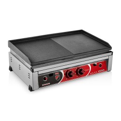 SilverInox 2602 Semi-Corrugated Cast Iron Grill, 70 cm, Natural Gas - SilverInox