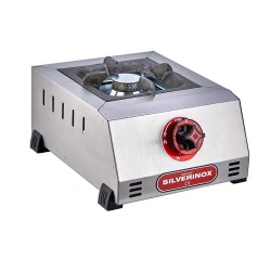 SilverInox 2904 طباخ صغير ذو شعلة واحدة، غاز طبيعي - SilverInox