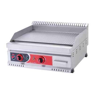 SilverInox PGE-80-T 600 Seri Tam Oluklu Izgara, 80x80 cm, Elektrikli - 1
