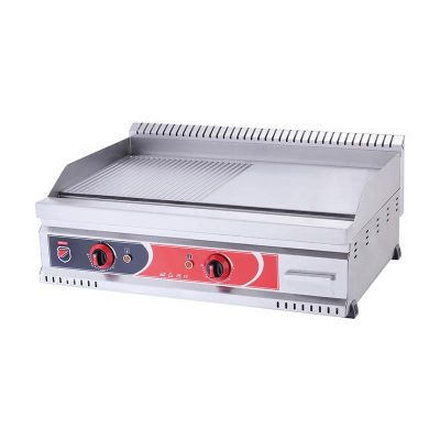 SilverInox PGE-80-Y 600 Seri Yarı Oluklu Izgara, 80x80 cm, Elektrikli - 1