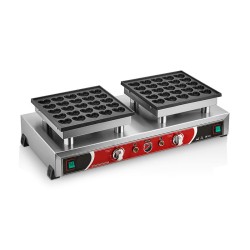 SilverInox B23 Heart Bubble Waffle Maker, Double, Electric - SilverInox