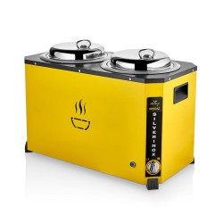 SilverInox C-07 غلاية حساء جامبو، 9+9 لتر، أصفر - SilverInox