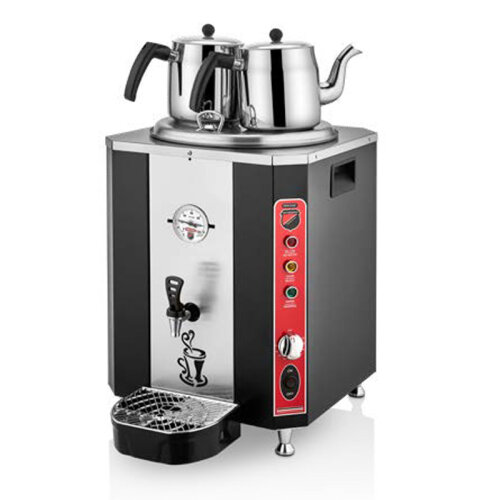 SilverInox ELS-02S 2 Demlikli Çay Makinesi, 23 L, Elektrikli, Siyah 