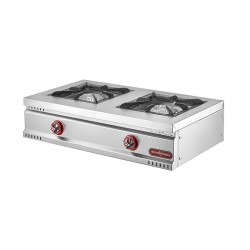 SilverInox MD-2D طباخ ميدي علوي، 90x60x25 سم، غاز طبيعي - SilverInox