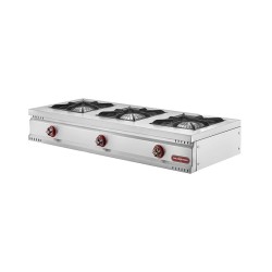 SilverInox MD-4 3 Burner Set Top Midi Cooker, Natural Gas - SilverInox