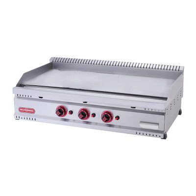 SilverInox PG-80-D 600 Seri Düz Pleyt Izgara, 80x80 cm, Doğalgazlı - 1