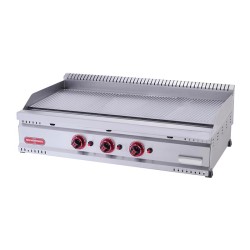 SilverInox PG-80-T 600 Seri Tam Oluklu Izgara, 80x80 cm, Doğalgazlı - SilverInox