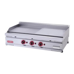 SilverInox PG-80-Y 600 Series Semi-Corrugated Grill, 80x80 cm, LPG - SilverInox