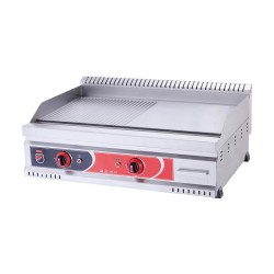 SilverInox PGE-80-Y 600 серия полугофрированный гриль, 80x80 см, электрический - SilverInox