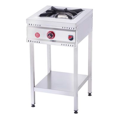 SilverInox TB-1D 1 Gözlü Taban Raflı Midi Ocak, 50x60x85 cm, Doğalgazlı - 1