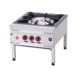 SilverInox YER-03 فرن أرضي، ثلاث شعلات، غاز البترول المسال - NG - SilverInox