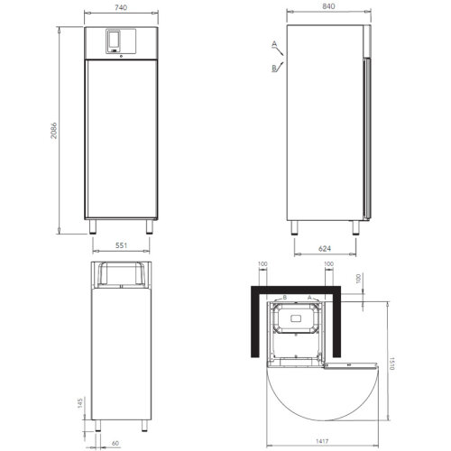 Sin Of Cold FLFT701B Geciktirmeli Mayalandırma Kabini, 18 Tepsi Kapasiteli, 40x60 cm, Elektrikli - 3