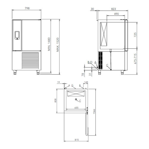 Sin Of Cold FT10.40 Klima Şok Dondurucu ve Soğutucu, 10 Tepsi Kapasiteli - 3